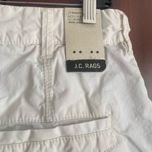 NWT J.C. Rags Brand new White Shorts W31. Made in India. Fixed Price